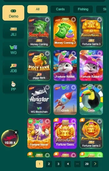 Multiple Games on JJ77 App
