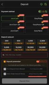 Deposit Methods in Q98 Game