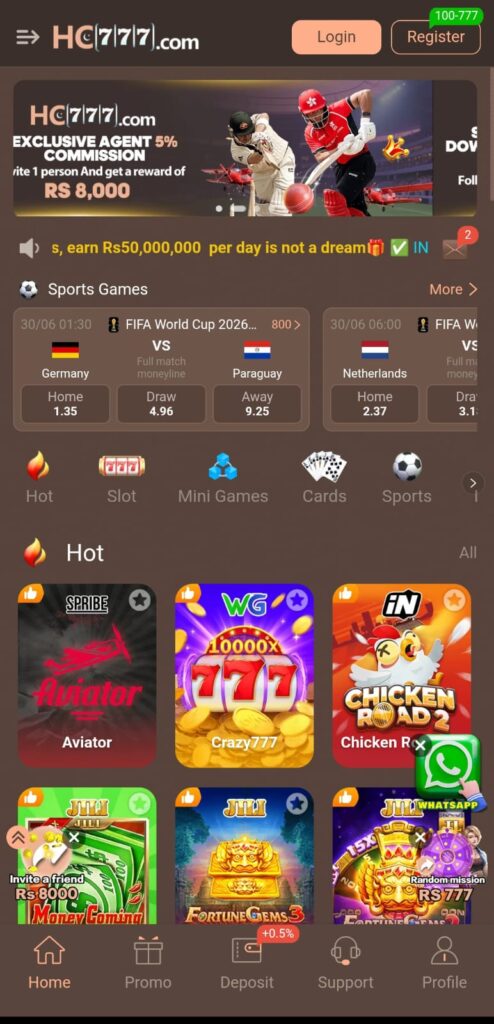777HC Game APK Free Doqnload and Earn real money